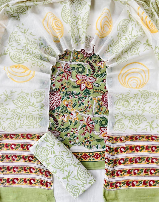 Hand Block Print Cotton Suit Set