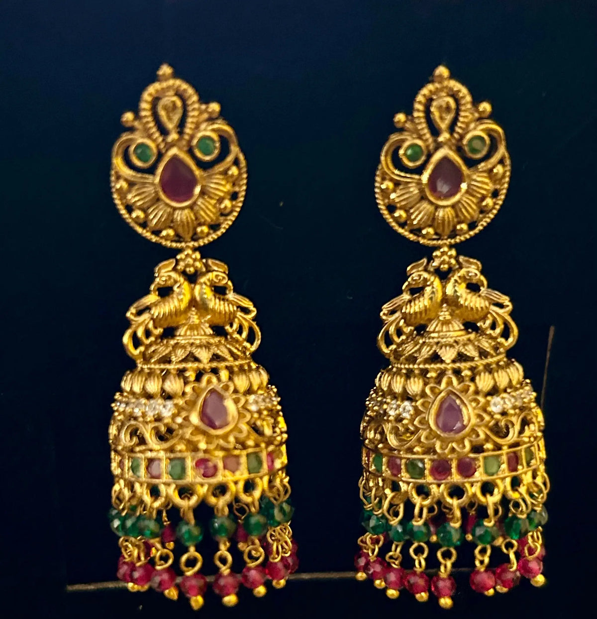 Heavy Jhumkas Mandira Silks