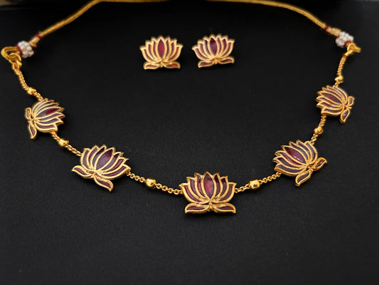 Lotus Necklace Mandira Silks