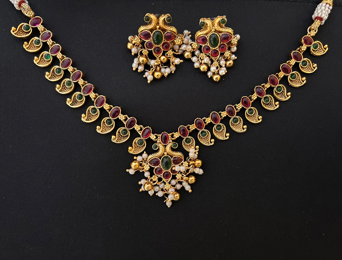 Short Mango Necklace Mandira Silks