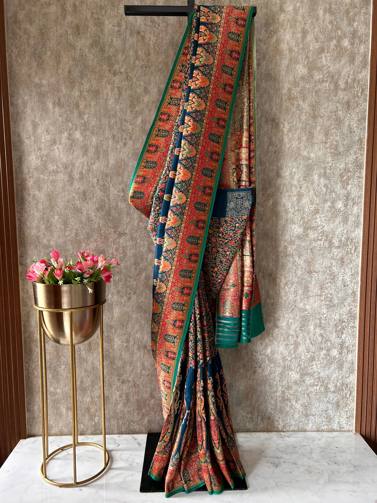 Blue Color Pure Kanni Silk Saree Mandira Silks