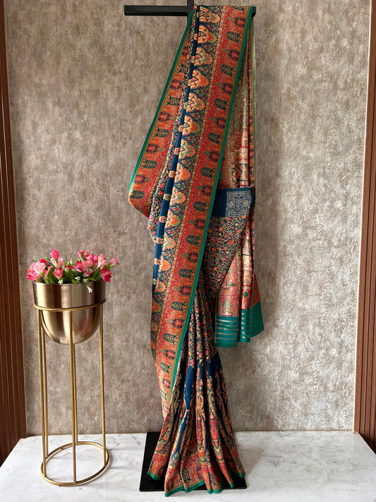 Blue Color Pure Kanni Silk Saree Mandira Silks