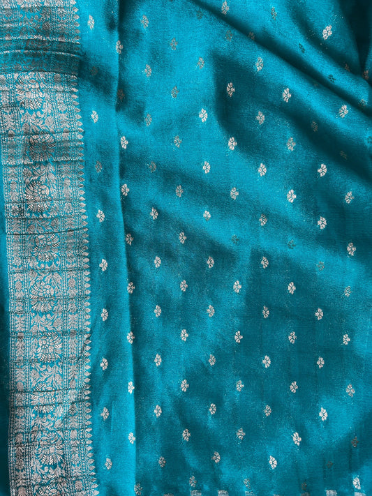 Black Color Kadi Georgette Banaras saree with contrast border Mandira Silks