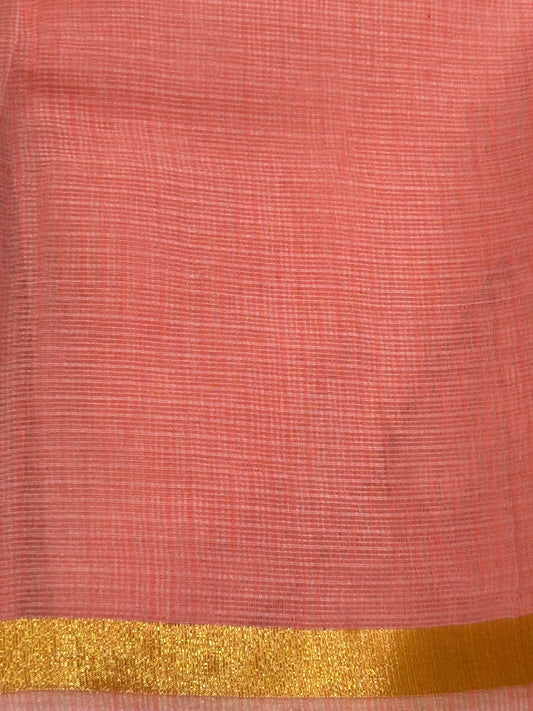 Pink Color Kota saree with floral hand paint Mandira Silks